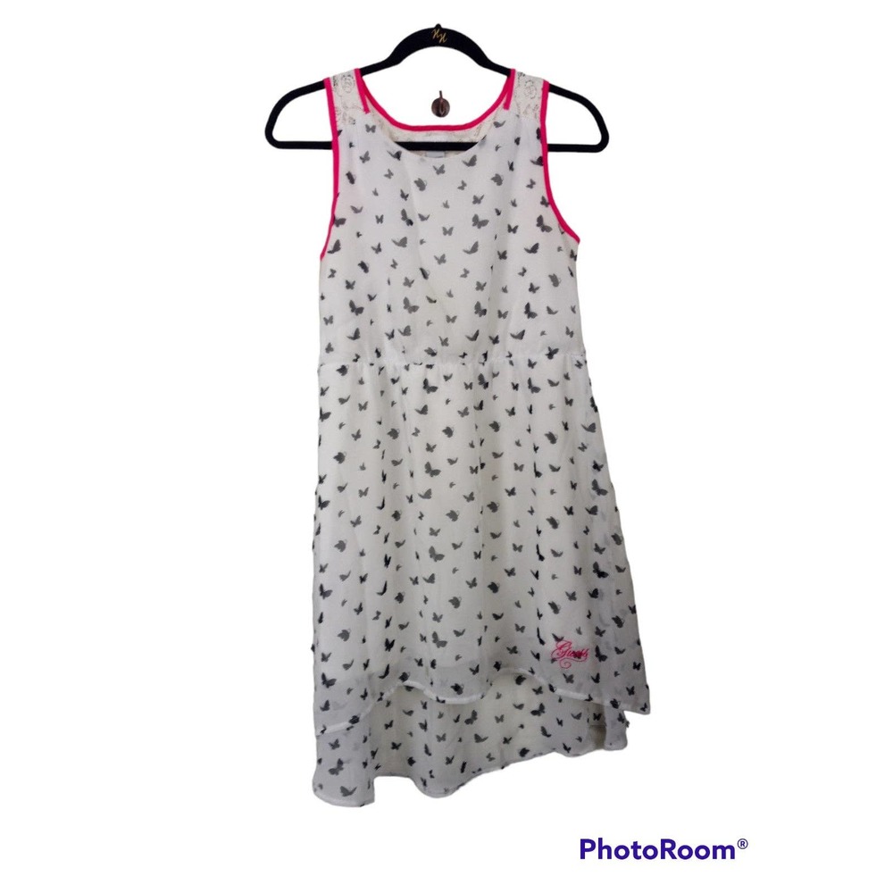 Guess Butterfly Print Sleeveless Swing Dress
